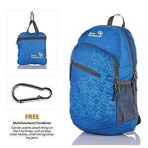 Outlander Packable Handy Lightweight Travel Hiking Backpack Daypack, Black - Travel With Glen