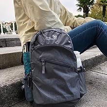 Outlander Packable Handy Lightweight Travel Hiking Backpack Daypack, Black - Travel With Glen
