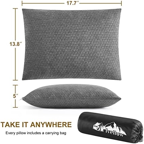 Ivellow Memory Foam Travel Pillow Compressible Camping Pillow for Sleeping - Travel With Glen