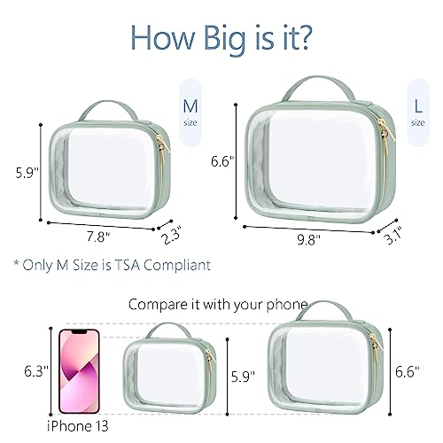 PACKISM TSA Approved Toiletry Bag, 2 Pack Clear Makeup Bags - Travel With Glen