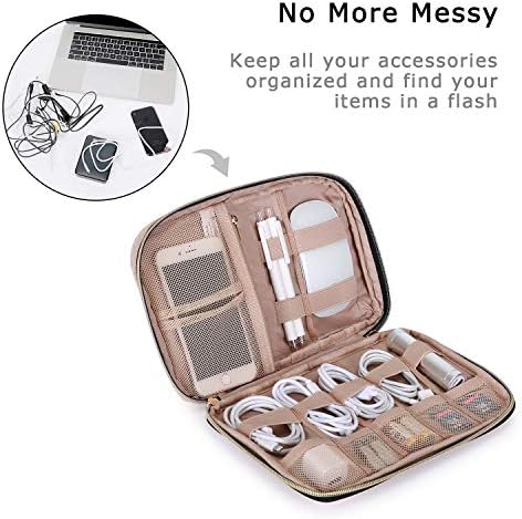 BAGSMART Electronics Organizer Travel Case, Small Travel Cable Organizer Bag - Travel With Glen