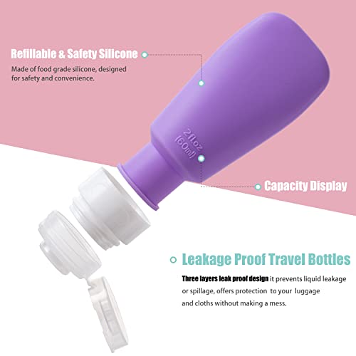 MODENGKONGJIAN Leak Proof Travel Bottles, TSA Approved Silicone Squeezable Travel - Travel With Glen