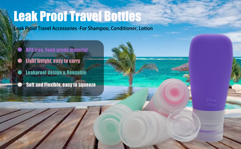 MODENGKONGJIAN Leak Proof Travel Bottles, TSA Approved Silicone Squeezable Travel - Travel With Glen