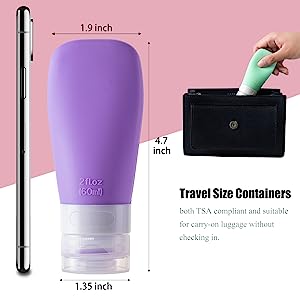MODENGKONGJIAN Leak Proof Travel Bottles, TSA Approved Silicone Squeezable Travel - Travel With Glen