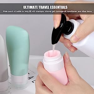 MODENGKONGJIAN Leak Proof Travel Bottles, TSA Approved Silicone Squeezable Travel - Travel With Glen