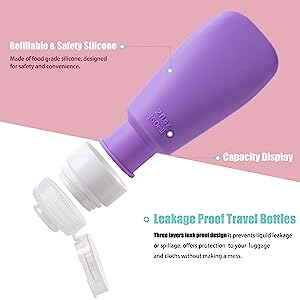 MODENGKONGJIAN Leak Proof Travel Bottles, TSA Approved Silicone Squeezable Travel - Travel With Glen
