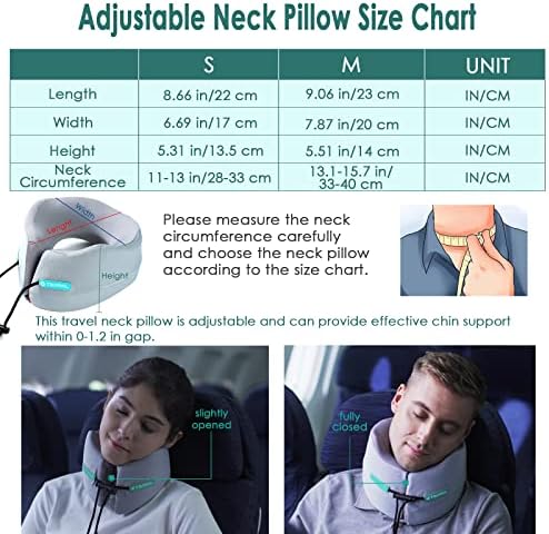 BAKLUCK Travel Pillow for Airplane Neck Chin Support Memory Foam - Travel With Glen