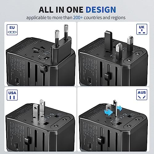 EPICKA Universal Travel Adapter, International Power Plug Adapter with 3 - Travel With Glen
