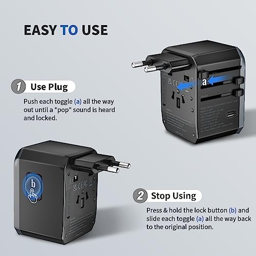 EPICKA Universal Travel Adapter, International Power Plug Adapter with 3 - Travel With Glen