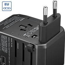 EPICKA Universal Travel Adapter, International Power Plug Adapter with 3 - Travel With Glen