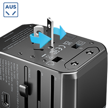 EPICKA Universal Travel Adapter, International Power Plug Adapter with 3 - Travel With Glen