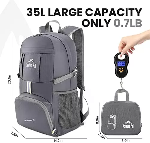Venture Pal 35L Ultralight Lightweight Packable Foldable Travel Camping Hiking - Travel With Glen