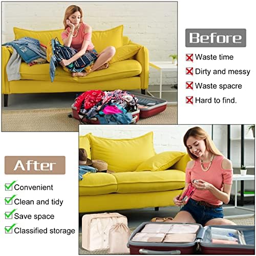 FAMOMI Packing Cubes 7 Set Travel Cubes for Suitcases Lightweight - Travel With Glen