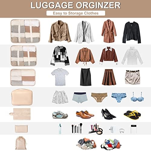 FAMOMI Packing Cubes 7 Set Travel Cubes for Suitcases Lightweight - Travel With Glen