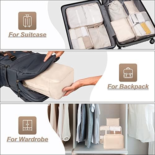 FAMOMI Packing Cubes 7 Set Travel Cubes for Suitcases Lightweight - Travel With Glen