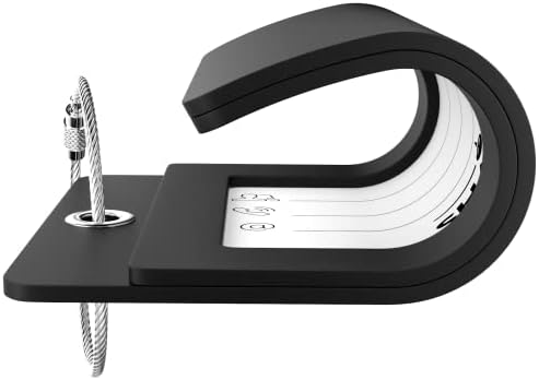 Luggage Tag Initial - Fully Bendable Tag w/Stainless Steel Loop - Travel With Glen