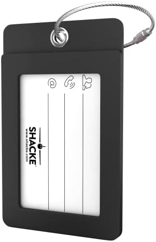 Luggage Tag Initial - Fully Bendable Tag w/Stainless Steel Loop - Travel With Glen