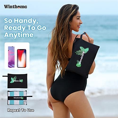Winthome Microfiber Sand Free Beach Towel Thin Quick Fast Dry - Travel With Glen