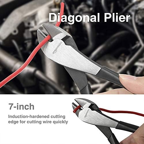 Amazon Basics Plier Tools, Set of 4, Silver, Black - Travel With Glen