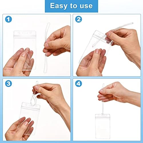 100 Pack Clear Luggage Tags Bag Tags Holder Identification ID - Travel With Glen
