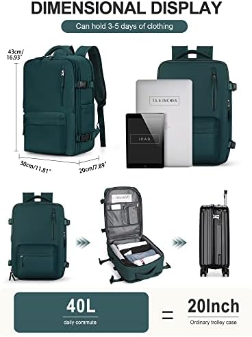 winspansy Carry on Backpack,Travel Backpack for Women Men Airline Approved - Travel With Glen