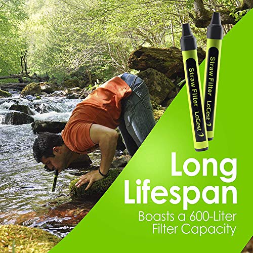 8 Pack Water Filter Straw - Water Purifying Device - - Travel With Glen