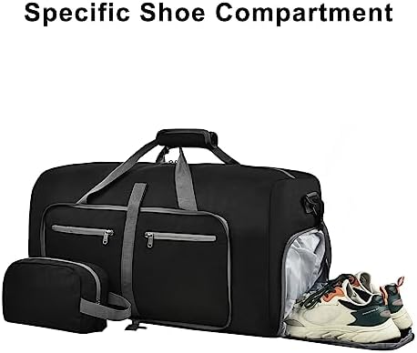 Felipe Varela 65L Duffle Bag with Shoes Compartment and Adjustable - Travel With Glen