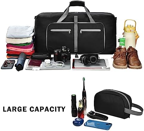 Felipe Varela 65L Duffle Bag with Shoes Compartment and Adjustable - Travel With Glen