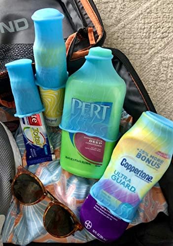 LeakLocks® Toiletry Skins™ 4 pak Elastic Sleeve for Leak Proofing - Travel With Glen
