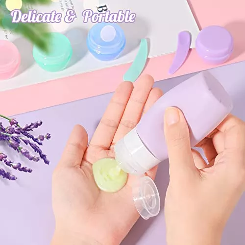 JBYAMUS 16 Pcs Silicone Bottles Set, Leak-Proof Design, Travel Size, - Travel With Glen