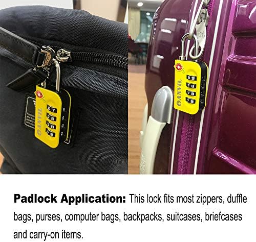 TSA Approved Luggage Lock - 4 Digit Combination Padlocks with - Travel With Glen