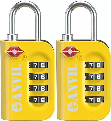 TSA Approved Luggage Lock - 4 Digit Combination Padlocks with - Travel With Glen TSA-approved locks