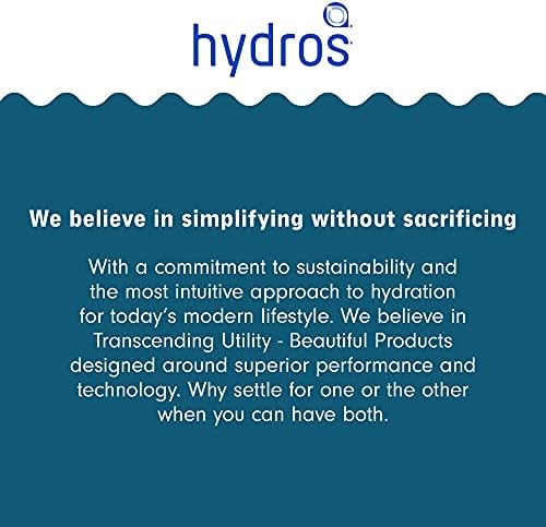 Hydros | 40oz Water Filter Slim Pitcher | Powered by - Travel With Glen