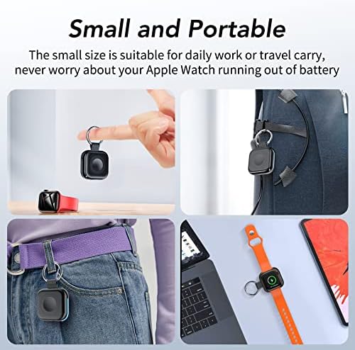 HUOTO Portable Charger for Apple Watch,Wireless Magnetic iWatch Charger 1200mAh - Travel With Glen
