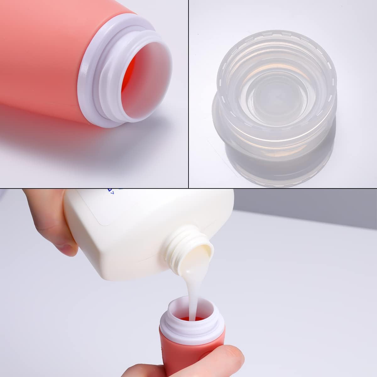 Leak Proof Silicone Travel Bottles,4 Pack 2oz Liquid Squeezable Refillable - Travel With Glen