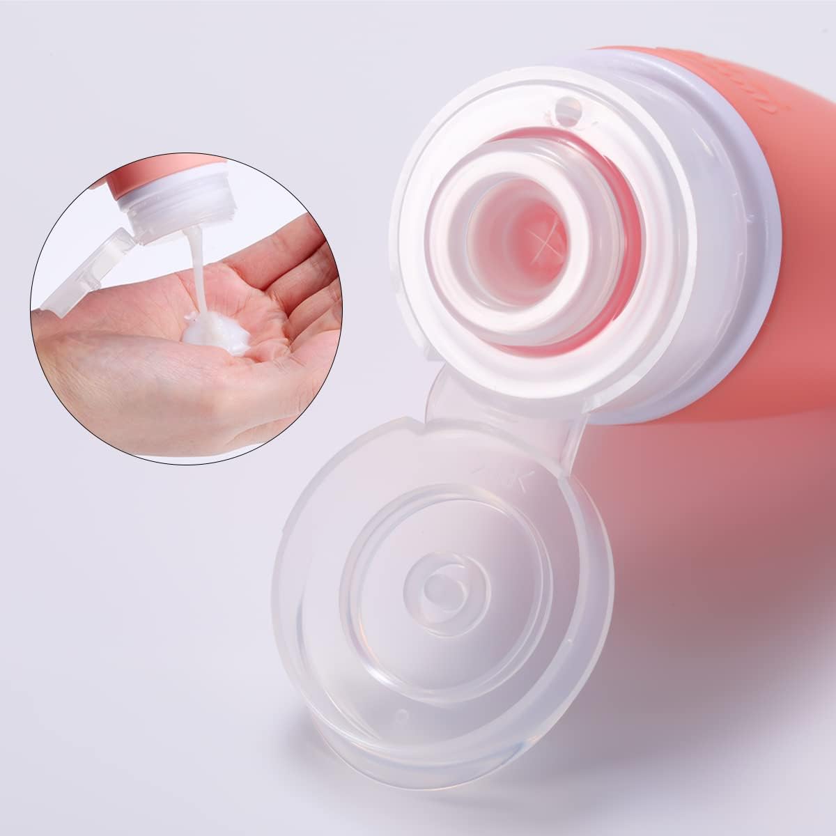 Leak Proof Silicone Travel Bottles,4 Pack 2oz Liquid Squeezable Refillable - Travel With Glen Silicone Travel Bottles