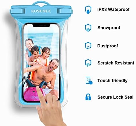 KOSENEC Universal Waterproof Phone Case, Floating IPX8 Waterproof Cellphone Pouch - Travel With Glen