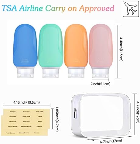 Morfone Travel Bottles Set for Toiletries, Tsa Approved Travel Size - Travel With Glen