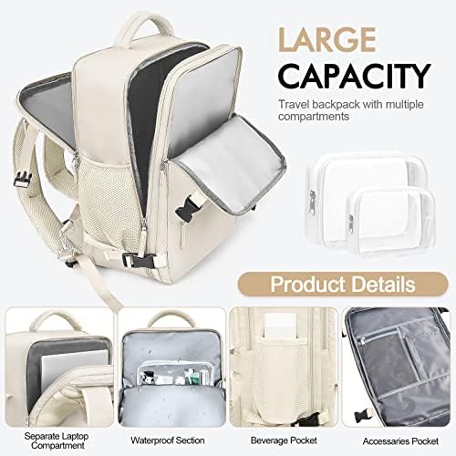 Rinlist Travel Backpack for Men Women, Airline Approved Carry-on Backpack, - Travel With Glen