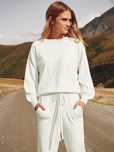 ANRABESS Women's Two Piece Outfits Sweater Sets Long Sleeve Pullover - Travel With Glen