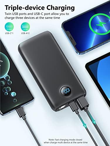 DIAMUAR Portable Charger 30,000mAh-Output Input USB C Fast Charging LED - Travel With Glen