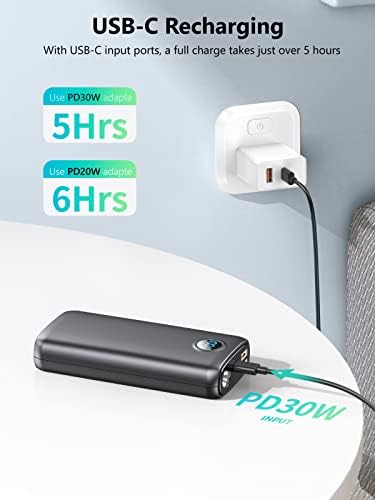 DIAMUAR Portable Charger 30,000mAh-Output Input USB C Fast Charging LED - Travel With Glen