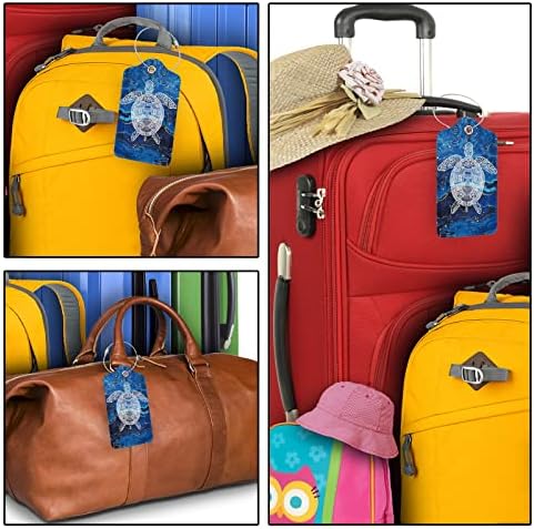 2 Pcs Luggage Tag for Suitcases, Cute Leather Baggage Tags - Travel With Glen
