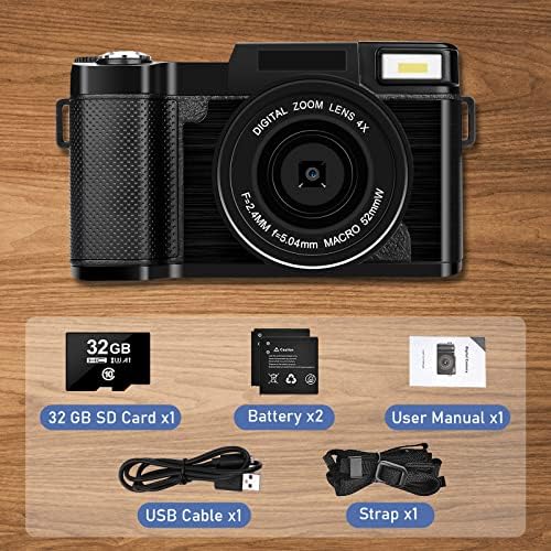 Digital Camera for Photography FHD 2.7K 30MP Vlogging Camera for - Travel With Glen