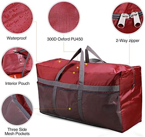 REDCAMP Foldable Travel Bag, 75L/96L/100L Large Sports Bag, Packable Duffle - Travel With Glen