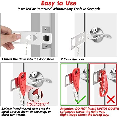 Portable Keypad Door Lock Home Security Travel Lockdown Locker Locks - Travel With Glen