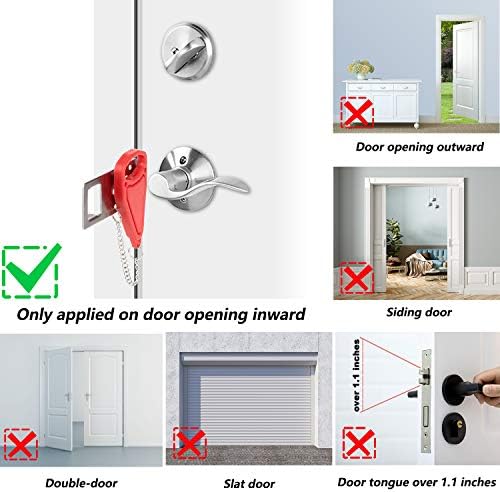 Portable Keypad Door Lock Home Security Travel Lockdown Locker Locks - Travel With Glen