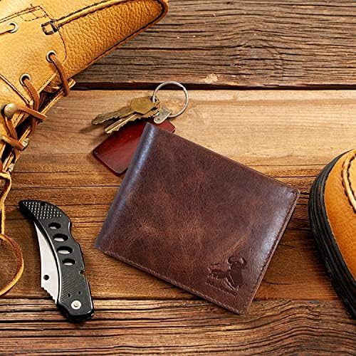 BULL GUARD Mens RFID Blocking Bifold Wallet Soft Genuine Leather - Travel With Glen