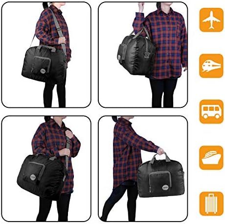 WANDF Foldable Travel Duffel Bag Luggage Sports Gym Water Resistant - Travel With Glen