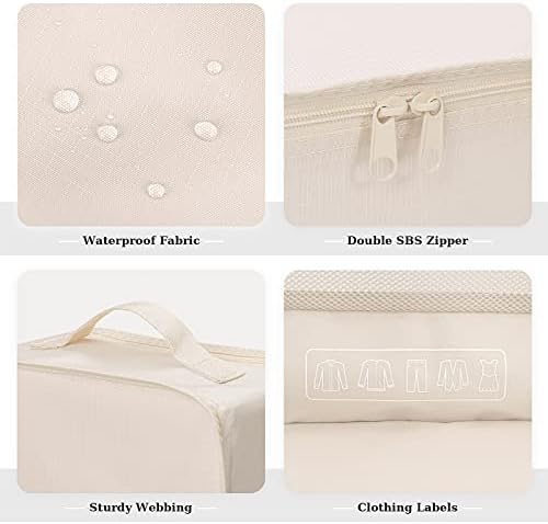 Mossio 6 Set Packing Cubes with Shoe Bag - Lightweight - Travel With Glen